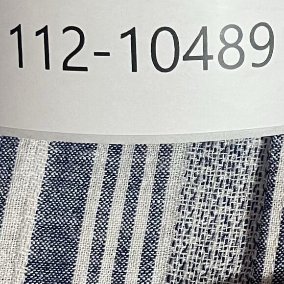 Express High-Rise XS Striped Linen-Blend Wide-Leg Pants Pull-On Boho - Picture 12 of 12